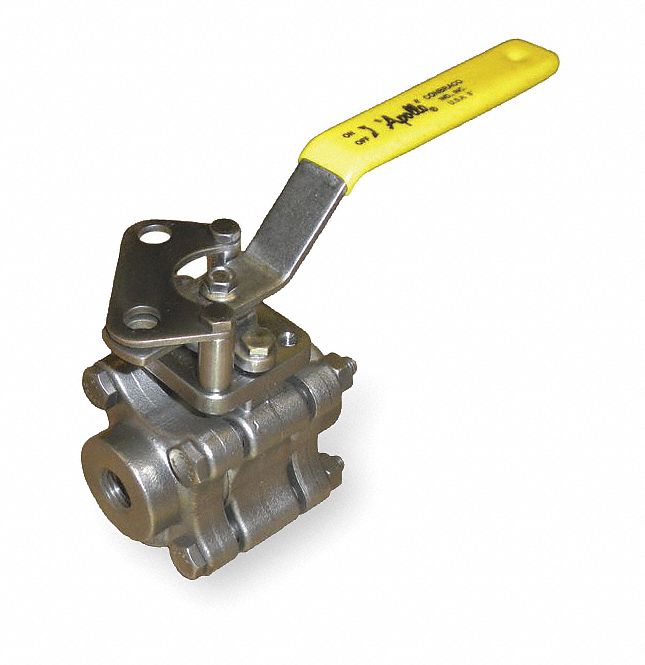 3 Piece Ball Valve, Threaded, 1 1/2 In