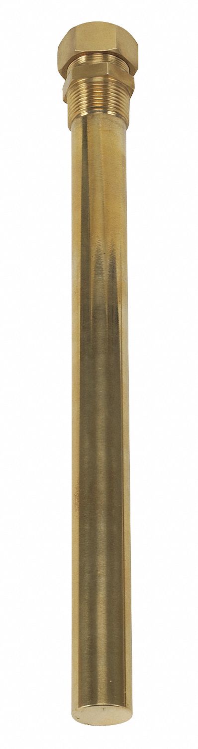 Industrial Thermowell, Brass, 