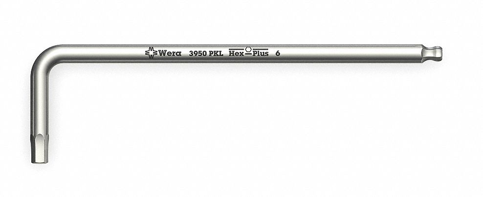 Ball End Hex Key, L, 3mm, 4-7/8 in. L