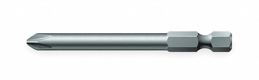 Phillips Power Bit, #1 Tip, 3 1/2 In L