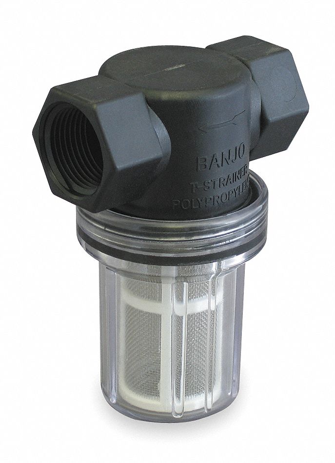 T-Line Strainer, 3/4 In, 595 Microns, Poly