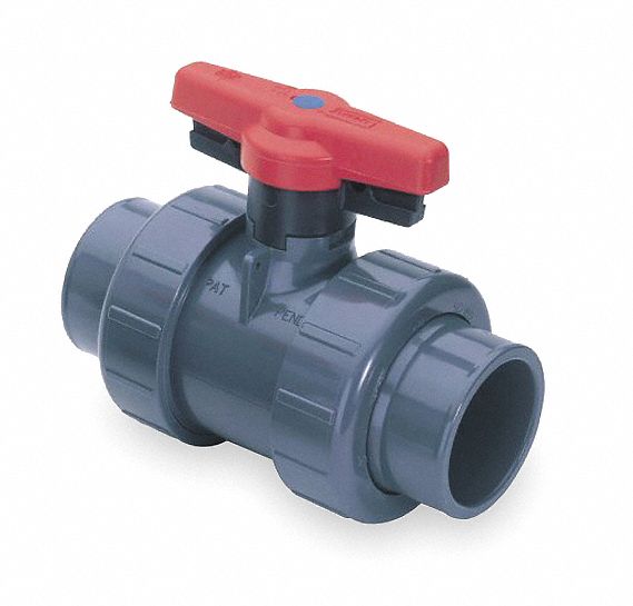 PVC Ball Valve, Union, Socket/FNPT, 2 In