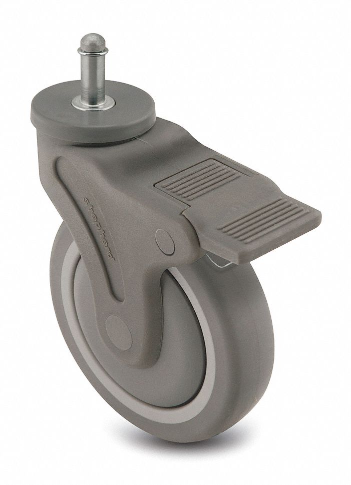 Swivel Stem Cstr w/Totl Lock, 4 In, 260 lb