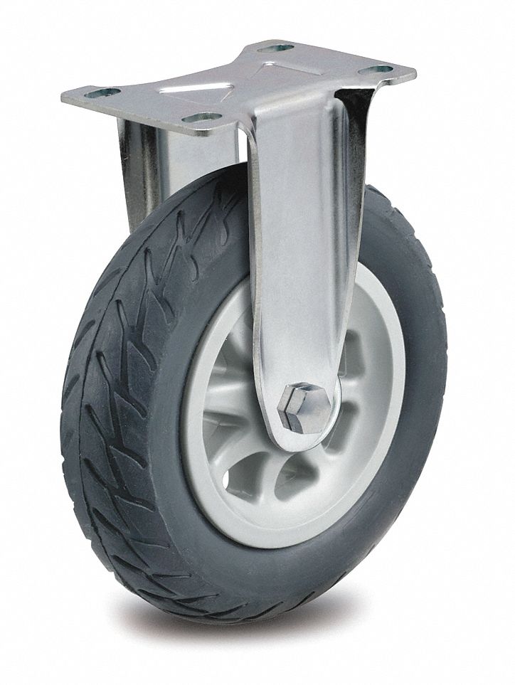 Rigid Plate Caster, 150 lb, 6 In Dia