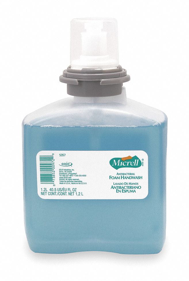 Antibacterial Soap Refill, Foam, Blue, PK 2