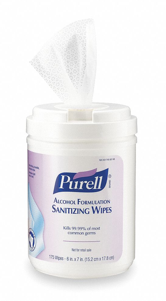 Hand Sanitizing Wipes, Alcohol, Canister