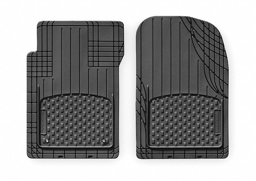 Floor Mat Set, Front, Blk, 19 In and 18 In