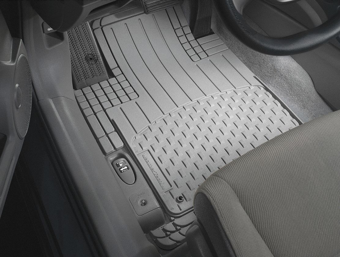 Floor Mat Set, Front, Gray, 19 In and 18 In