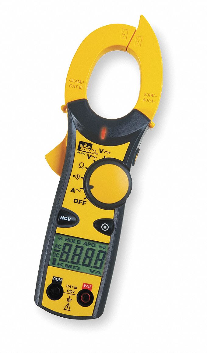 Digital Clamp On Ammeter, 600A, 600V