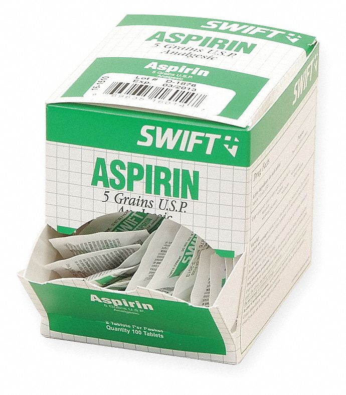 Aspirin, Tablet, Pk 100