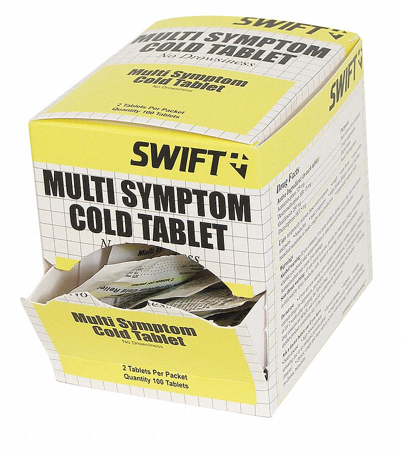 Multi-Symptom Cold Tablets, Pk 100