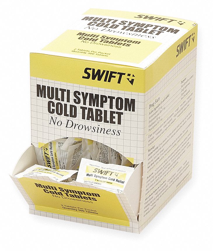 Multi-Symptom Cold Tablets, Pk 500