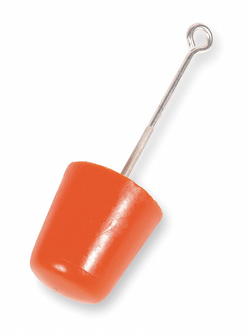 Drain Plug, Orange, 4 In