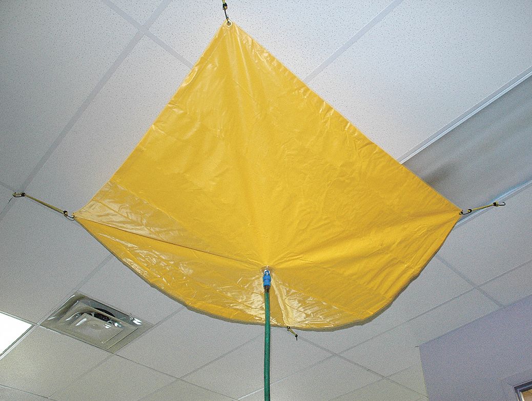 Roof Leak Diverter, 10 ft. L, Yellow