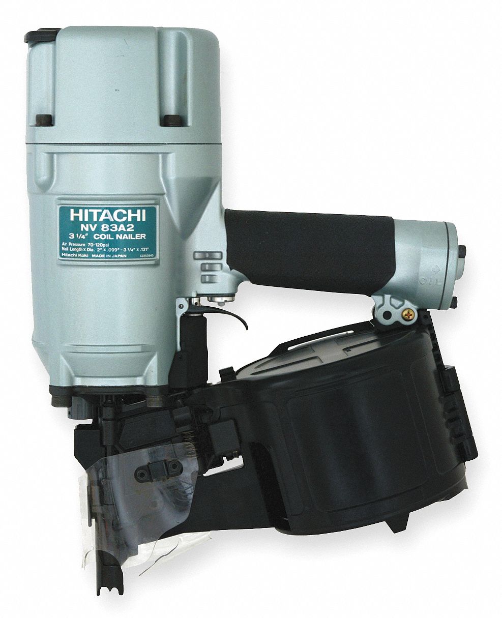 Air Framing Nailer, Full Rnd, 15 Deg, Wire