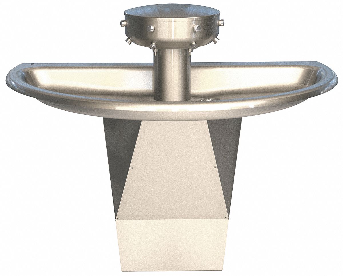 Washfountain, Semi-Circular, Off-line Vent