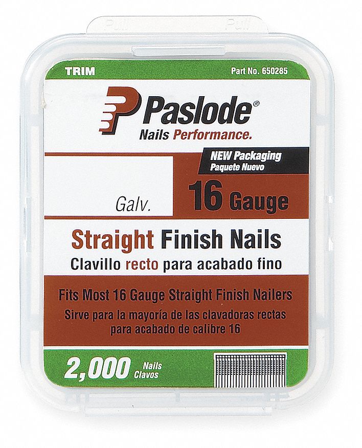 Finish Nail, 16 Ga, 2 1/2 L, Pk 2000