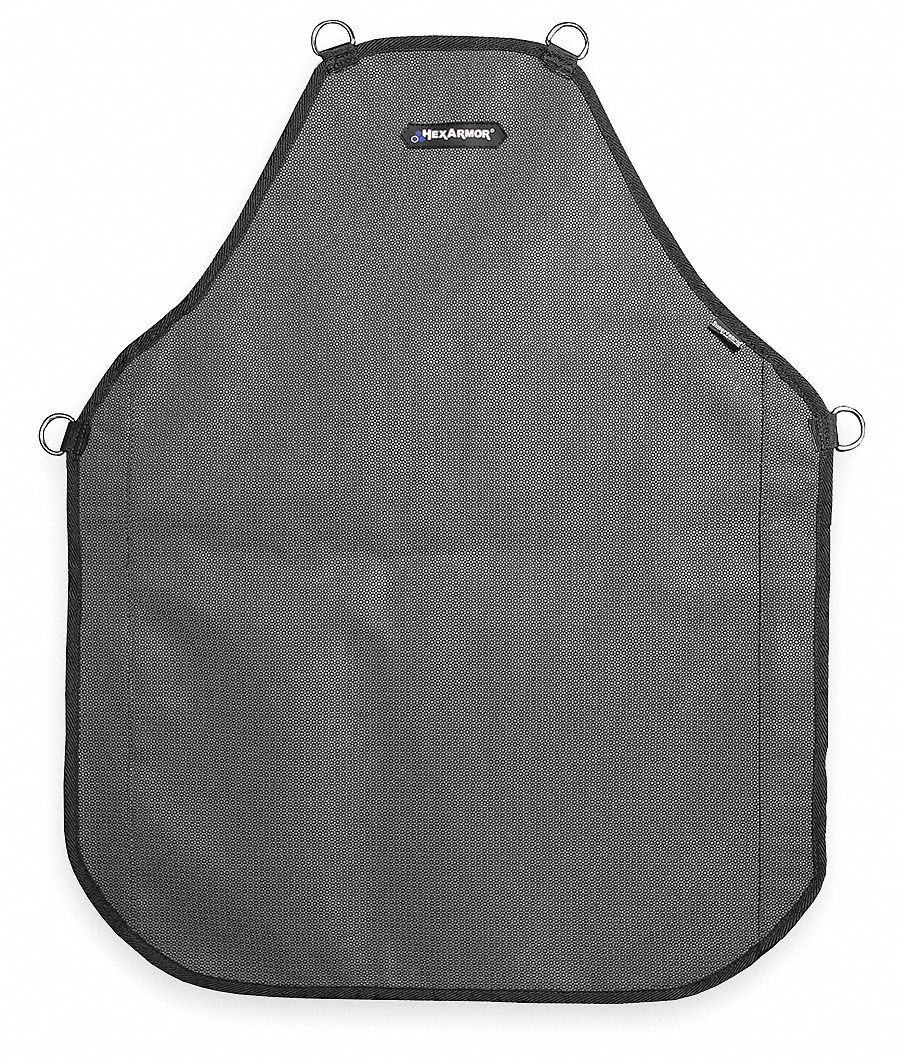 Bib Apron, Gray/Black, 30 In. L, 24 In. W