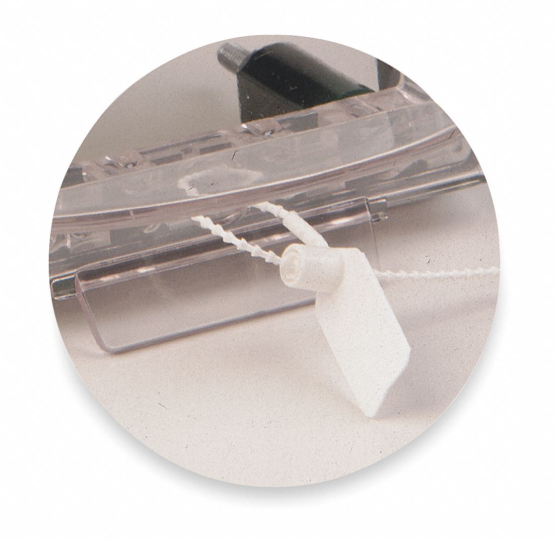 Safety Seal For Cover, White, Pk 5
