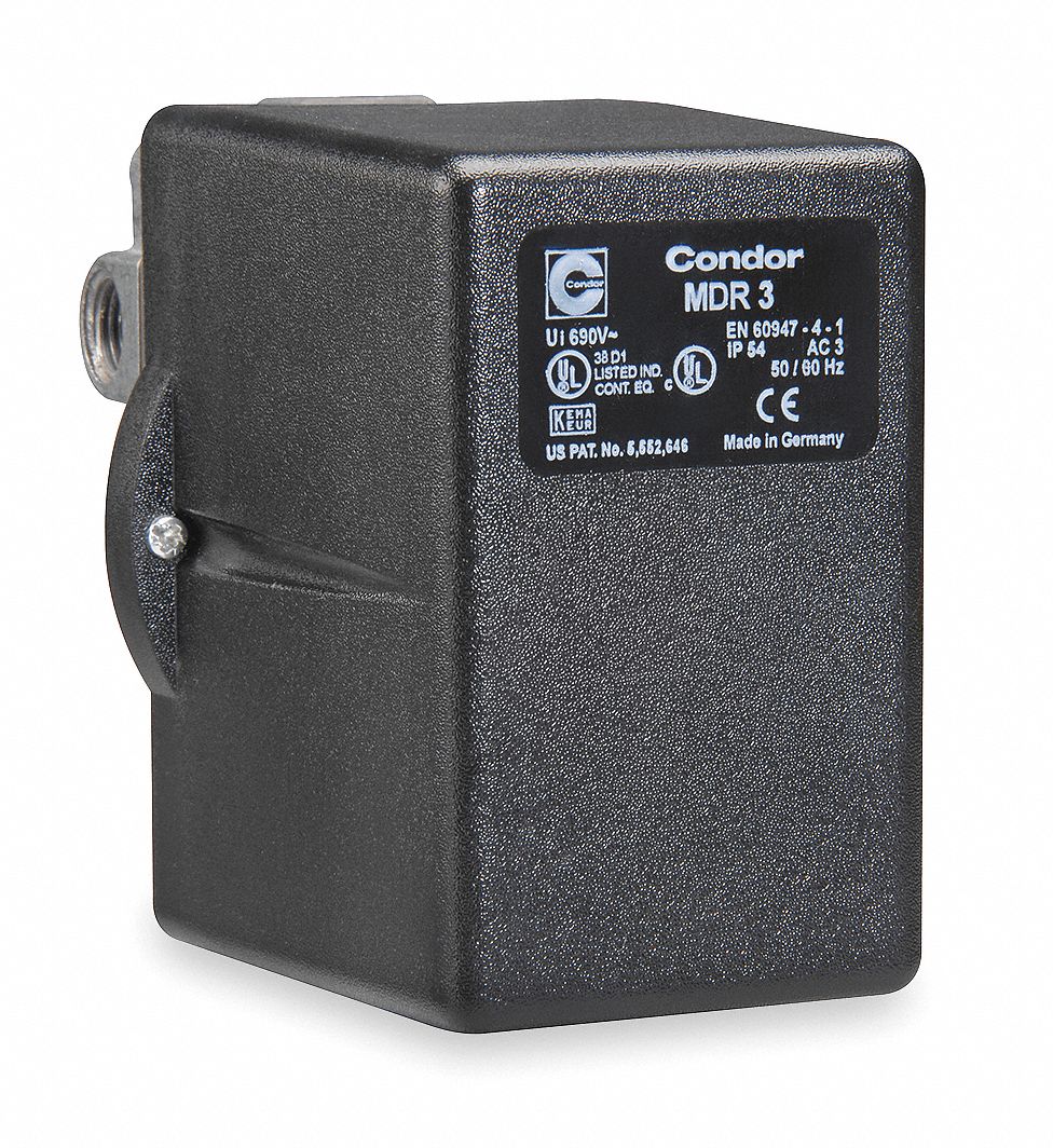 PressureSwitch, 120-150PSI, 4Port, 3PST, 30A