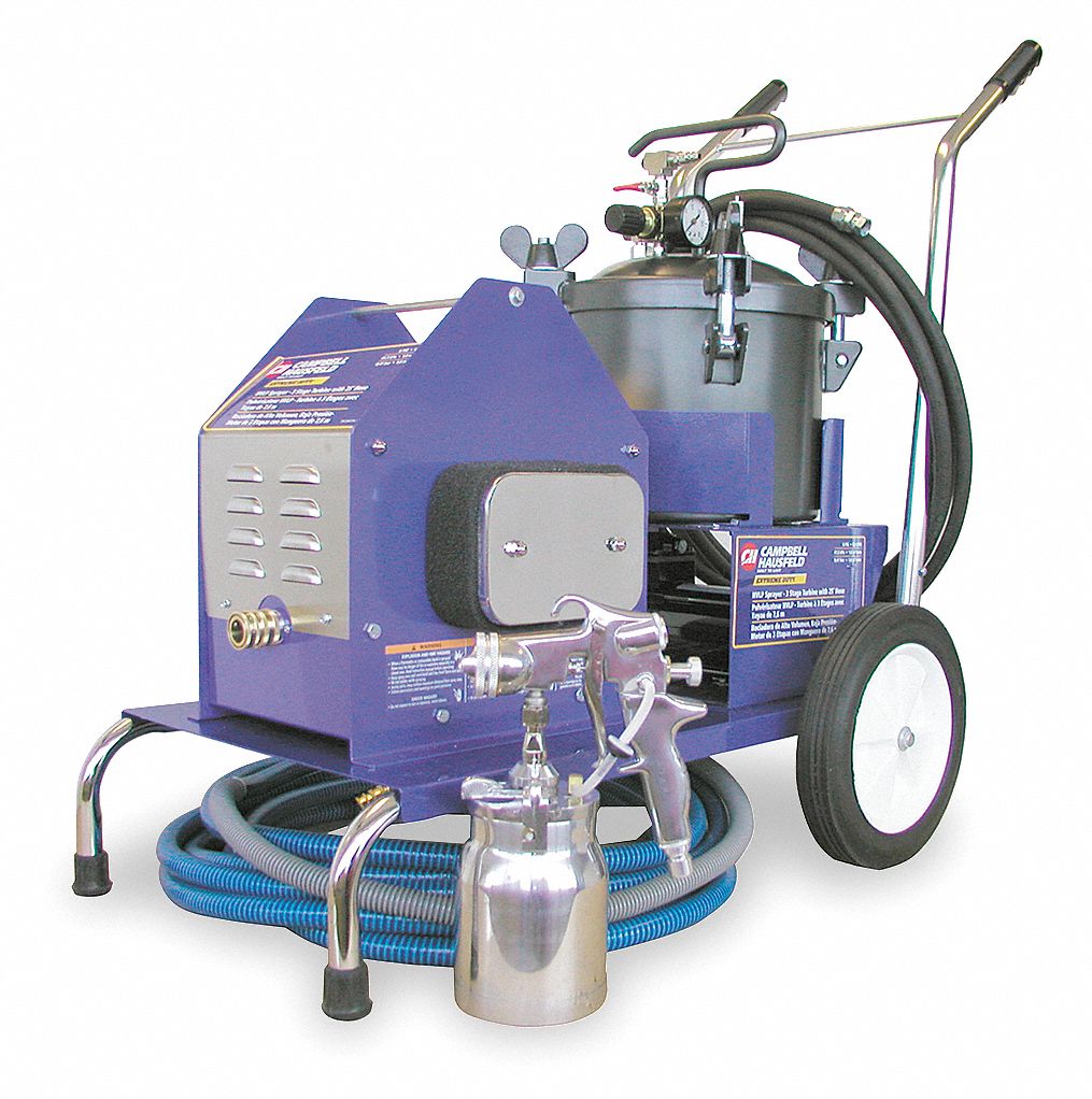 HVLP Paint Sprayer, 4 Stage, 1 qt/2.5 gal.