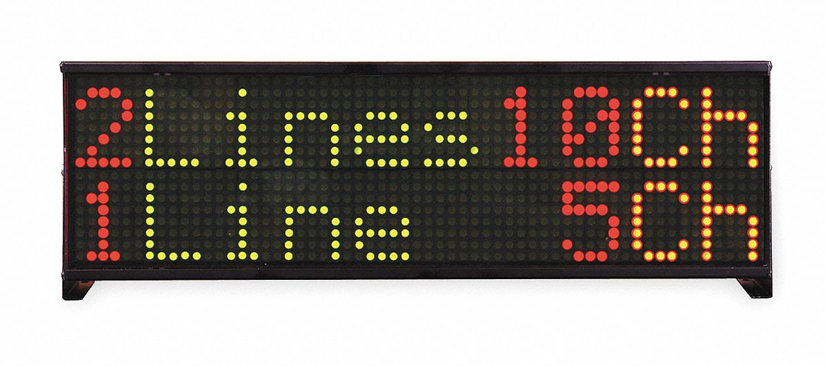 Marquee, LED, 2 Line 10 Characters/Line