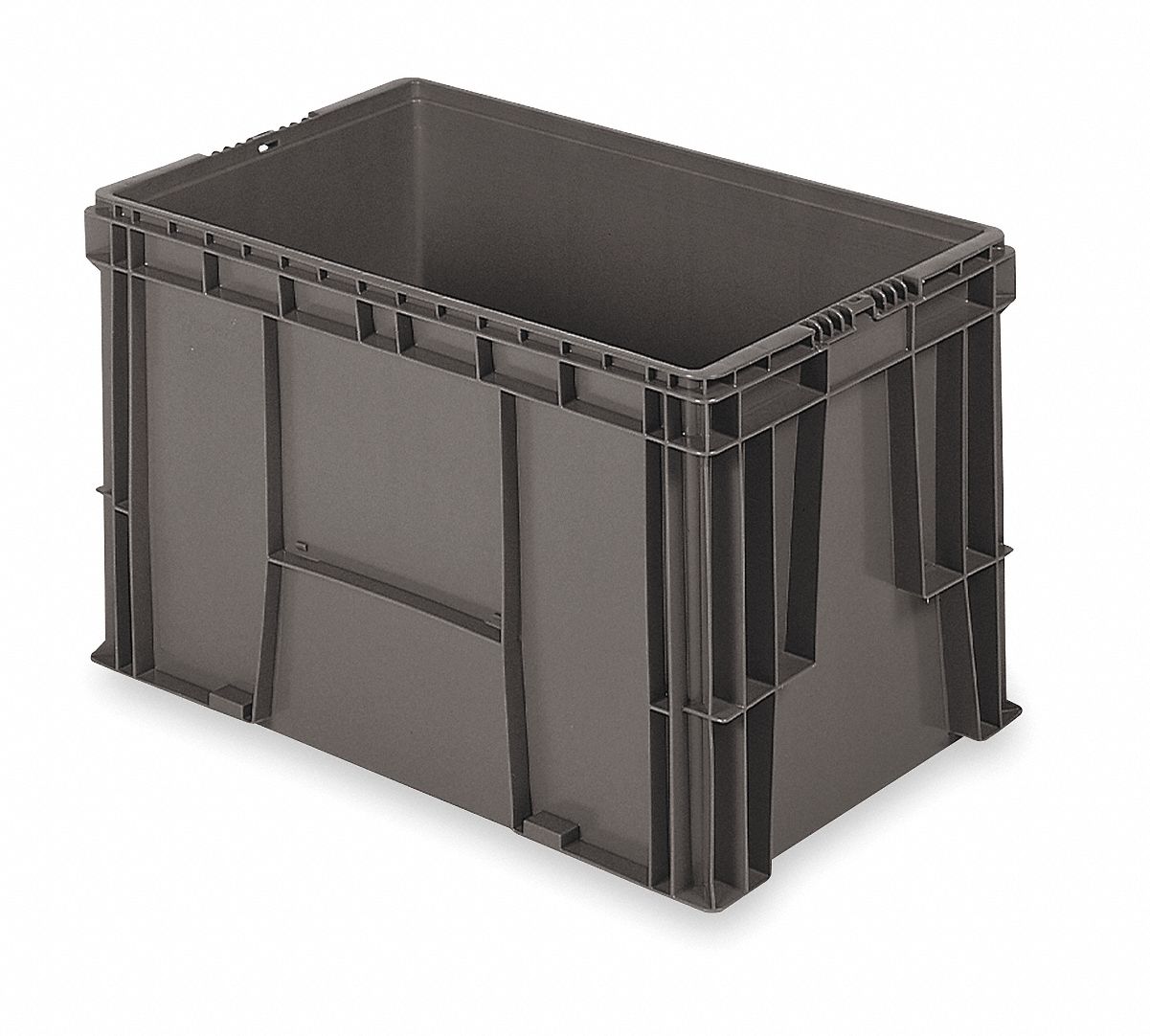 Straight Wall Container, H14 1/2, D24, Gray