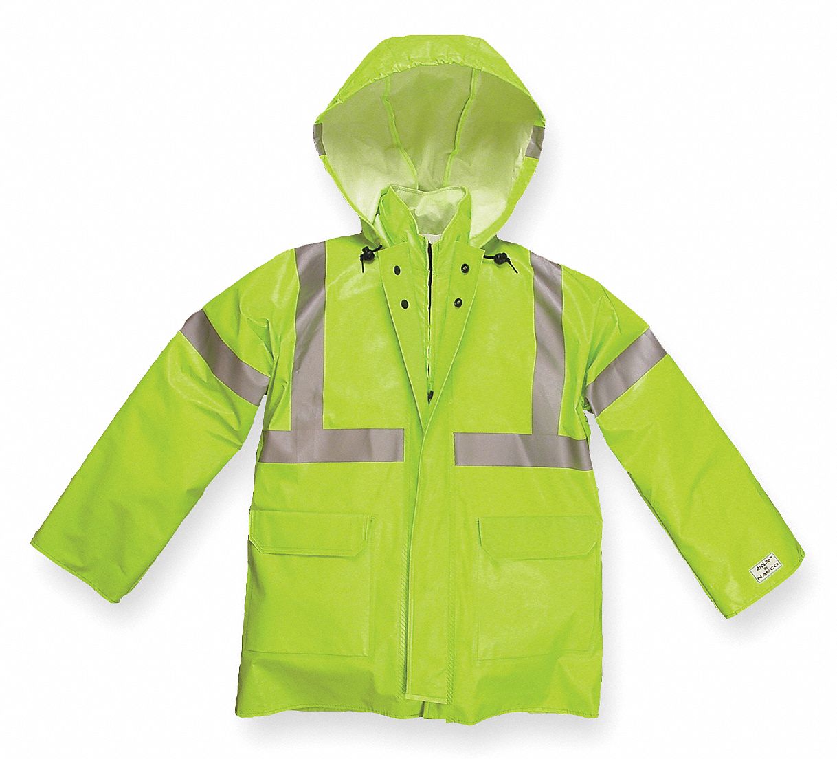 Arc Flash Rain Jckt W/Hd, L, HiVis Lm Ylw