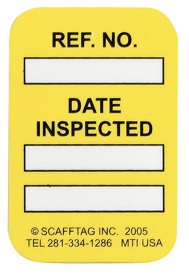 Microtag(r) Inspected Insr, Bk/Yel, PK100