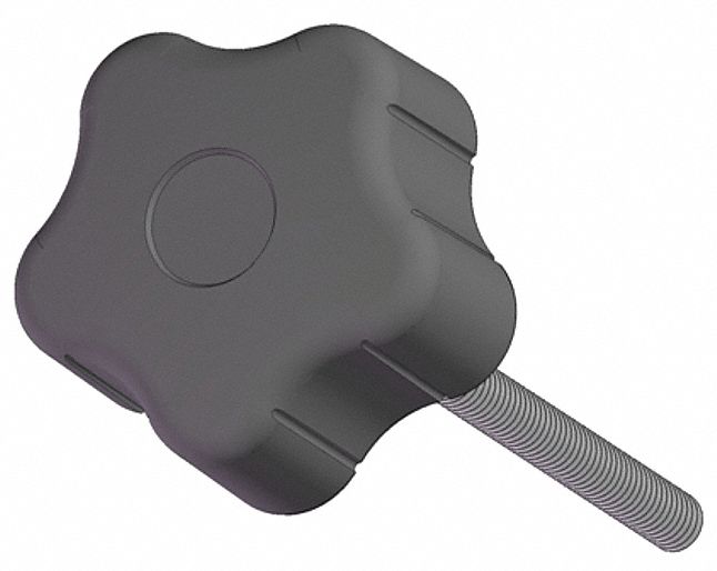 Soft Touch Star Knob, 1, 1 7/8 In, 5/16-18