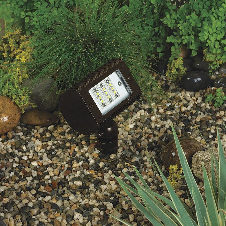 Flood Light, LED, 15 Watts, Black, 120VAC