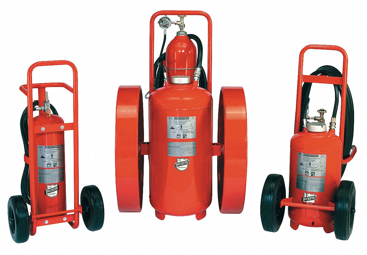 Wheeled Fire Extinguisher, 125 lb., 40 ft
