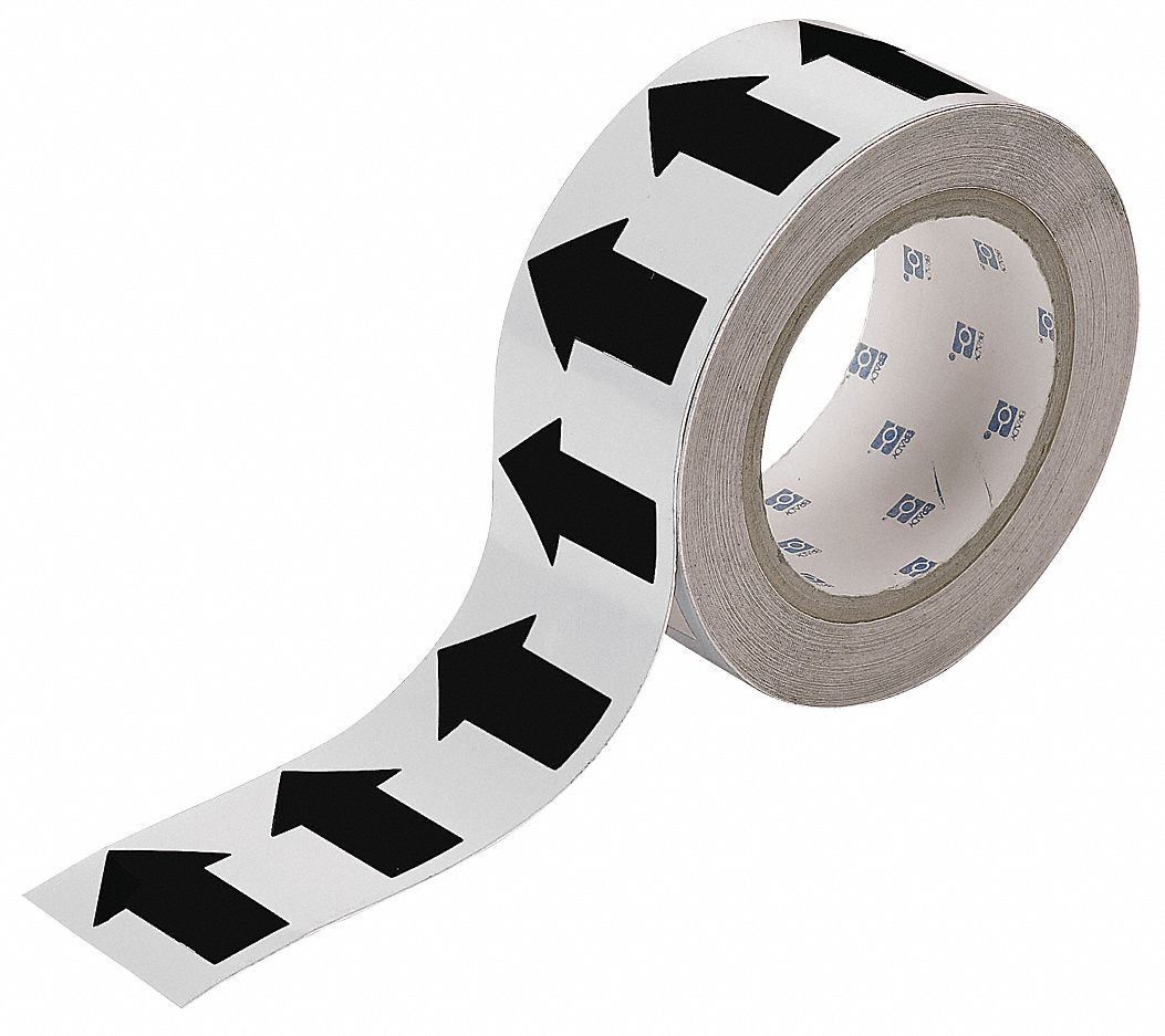 Arrow Tape, Black/White, 2 In. W