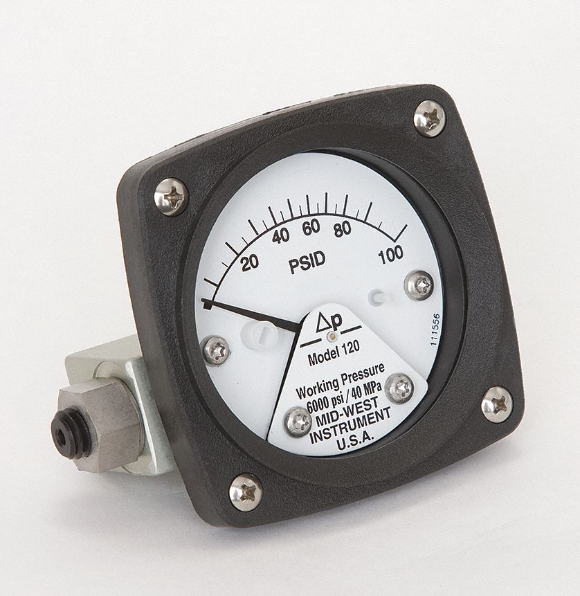 Differential Pressure Gauge, 0 - 100 PSID