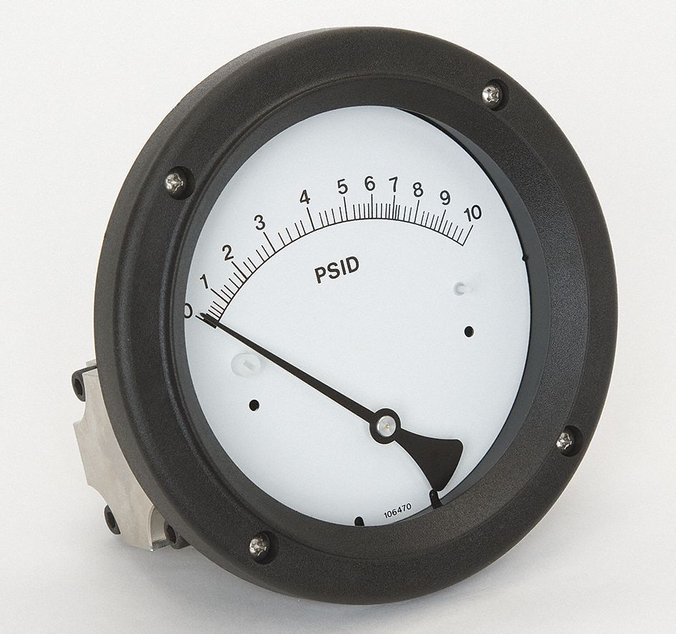 Differential Pressure Gauge, 0 to 10 PSID