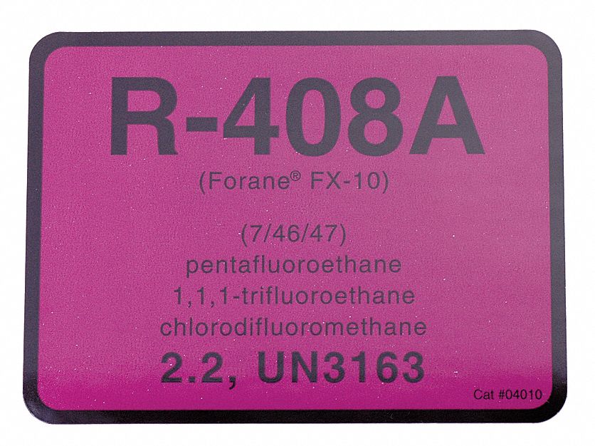 R-408A Refrigerant ID Labels