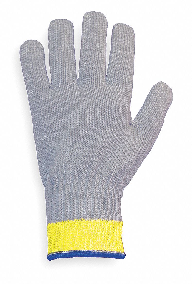 Cut Resistant Glove, Gray, Reversible, L