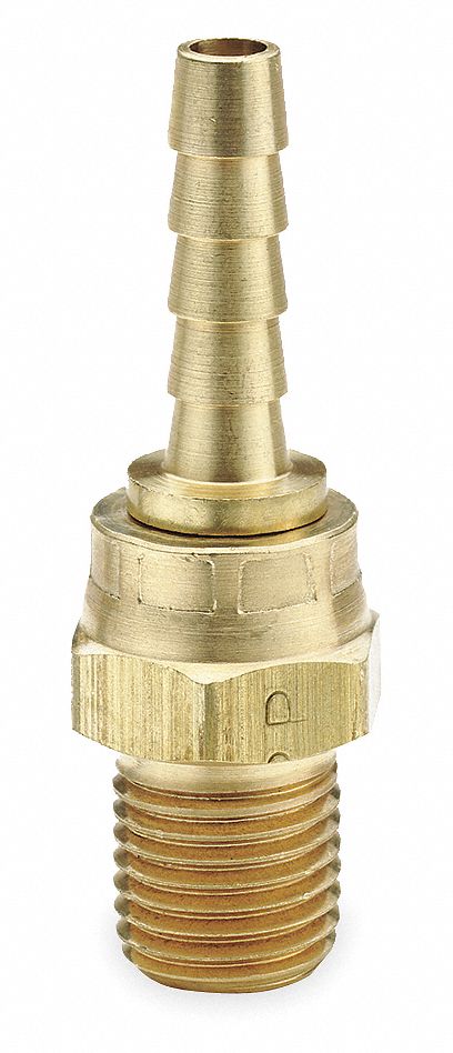 Hose Barb, Swivel, 3/8 MNPT, 3/8 In Barb