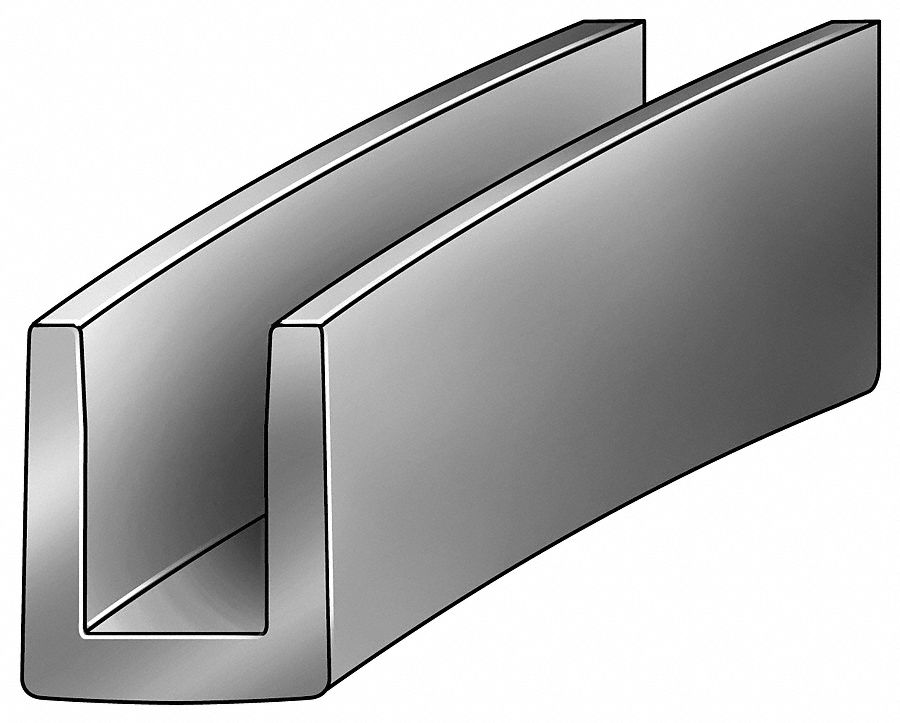 Edging, SBR, A, 1/4 x 5/16 In, 100 Ft L, Blk