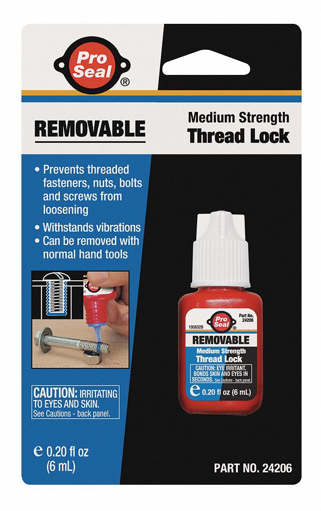 Threadlocker, Removable, 6mL, Blue