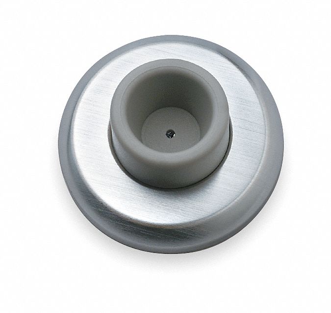 Concave Door Stop, Satin Stainless Steel