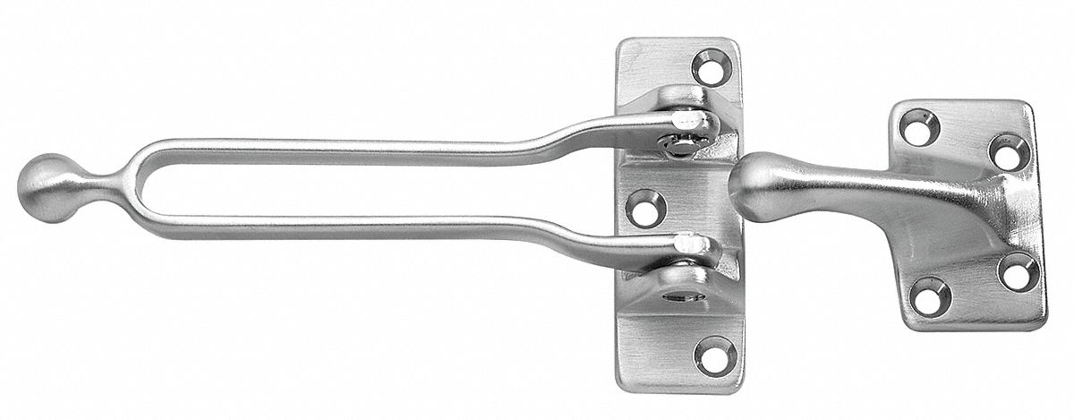 Door Guard, Swinging Bar, Satin Chrome