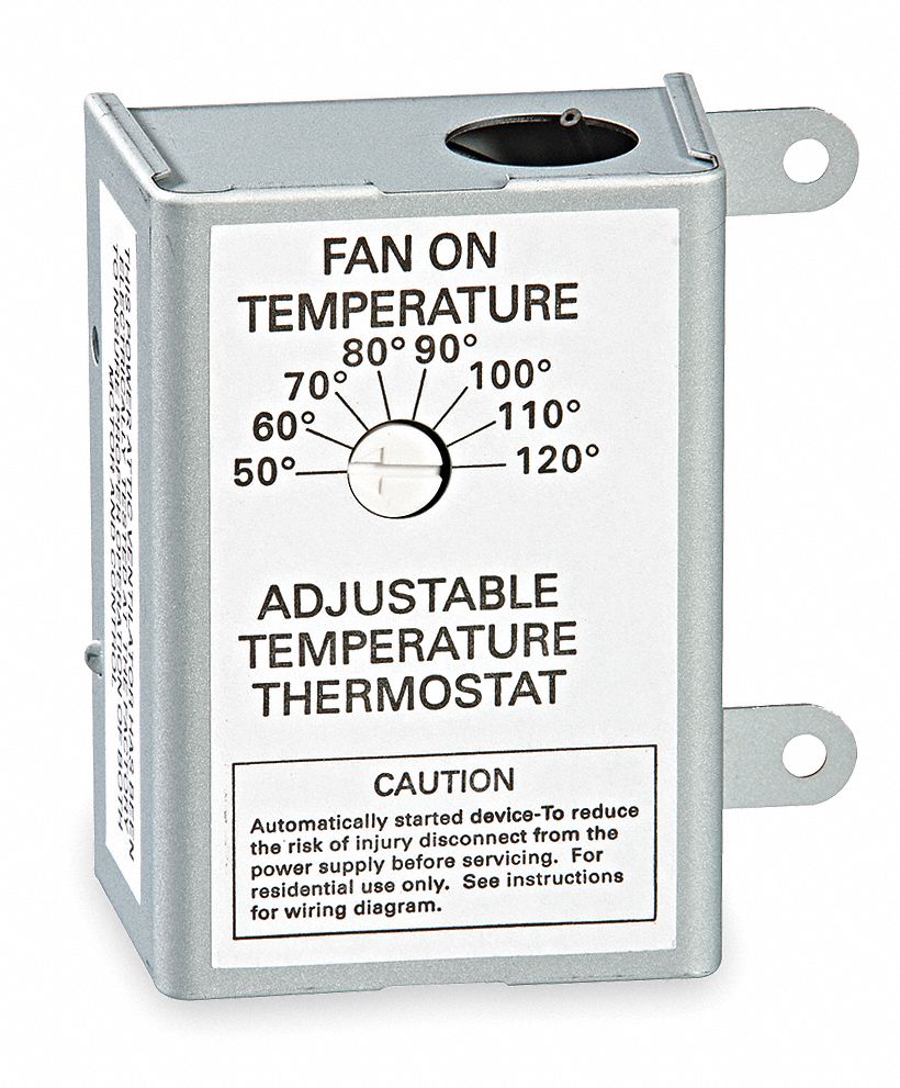 Thermostat, Attic Fan Control, 120 Volt