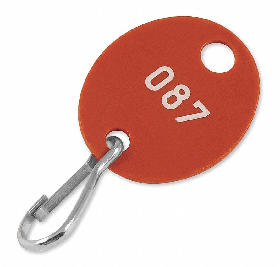 Oval Tags, Maroon, 1-40, PK 40