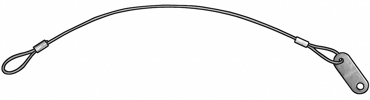 Lanyard, 2 Loops/Tab, 3/64x18 L, PK 5