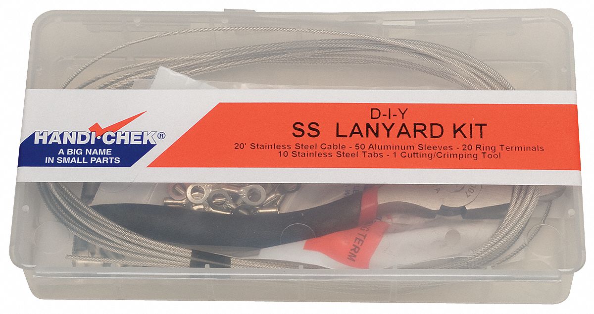 Lanyard Assembly Kit, 3/64 In, SS