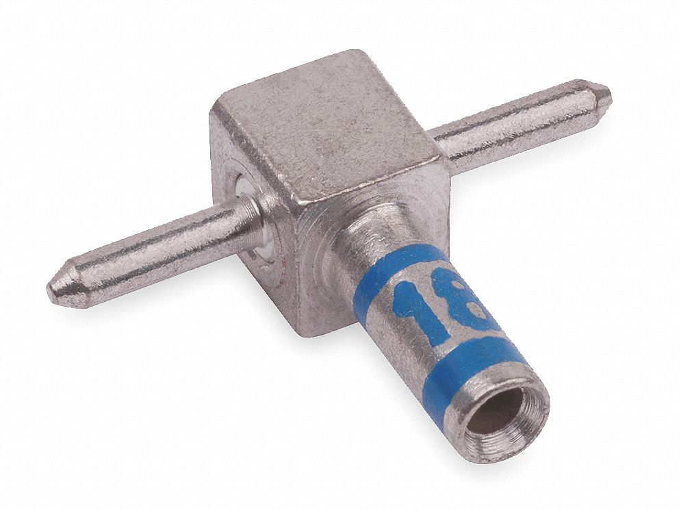Tee Connector, 16 to 14 AWG, Blue, PK20