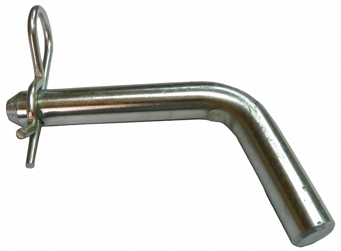 Hitch Pin, Bent, Stl, Zinc, 5/8x4 L