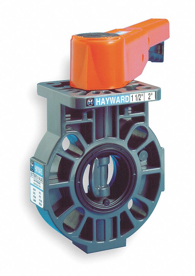 Butterfly Valve, 4 In, PVC, EPDM