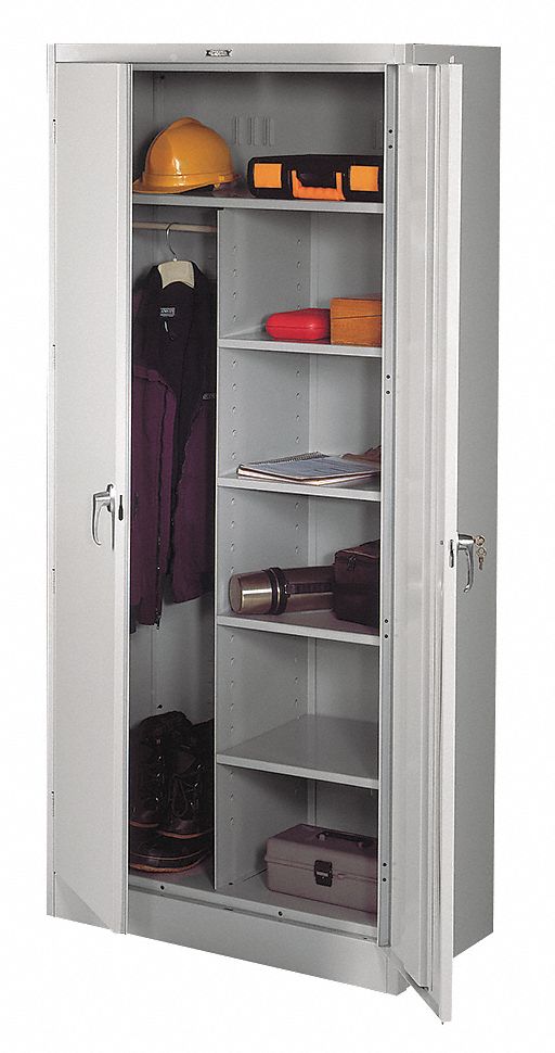 Combination Storage Cabinet, Light Gray